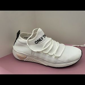 Diesel white sneakers size 8